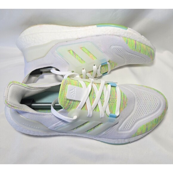 Adidas UltraBoost 22 GX5913 – White Bliss / Solar Green – US Men’s Size 9 - Picture 7 of 14